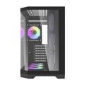 Počítačová skriňa Darflash FT418 PRO + 7 ventilátorov aRGB (čierna)
