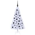 vidaXL Umelý vianočný stromček Biela 120 cm PVC a oceľ