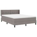 vidaXL Posteľ s pružinovým rámom Sivohnedá 190 x 140 cm látka