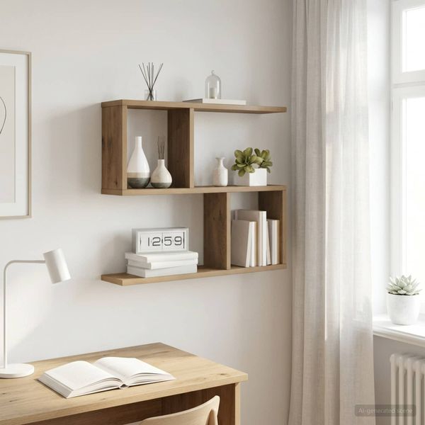 vidaXL Stenná polica Dub artisan 60 x 12 x 50,5 cm Kompozitné drevo