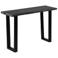 vidaXL Konzolový stolík masívne mindi drevo 110x35x75 cm sivý