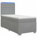 vidaXL Posteľ boxspring s matracom Svetlosivá 80 x 200 cm Látka