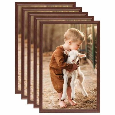 vidaXL Fotorámiky na stenu, koláž 5 ks, hnedé 50x70 cm, MDF