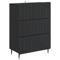 vidaXL Zásuvkový kabinet 66 x 34,5 x 92 cm Kompozitné drevo Čierna
