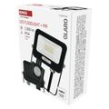 LED reflektor GLARO s pohybovým čidlom, 10 W, čierny, IP54, 1000 lm, neutrálna biela