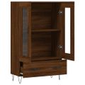 vidaXL Vysoká skrinka hnedá dub 69,5x31x115 cm kompozitné drevo