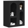 vidaXL Servírovacia skriňa ELST Čierna 59 x 35 x 80.5 cm