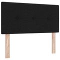 vidaXL Ottoman posteľ s matracom a LED Čierna 100 x 200 cm Látka