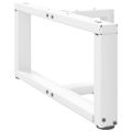 vidaXL Nohy konferenčného stolíka v tvare T, 2 ks, biele, 70x25x(30-31) cm, oceľové