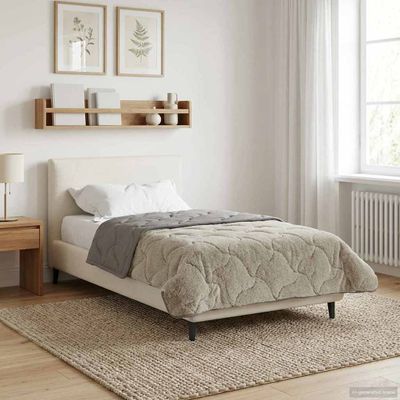 vidaXL Zimný prehoz Svetlosivá 140 x 220 cm Mikrofáza a Teddy fleece