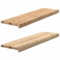 vidaXL Okenný parapet 2 ks 90x30x2 cm neošetrený dubový masív