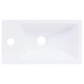 vidaXL Umývadlo 400x220x90 mm SMC biele