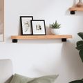 vidaXL Nástenná polica bledohnedá 60x10x4 cm ošetrený dubový masív