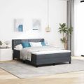 vidaXL Posteľ s pružinovým rámom Tmavo šedá 200 x 140 cm Zamat