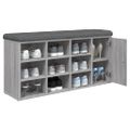 vidaXL Lavička na topánky sivá sonoma 102x32x50 cm kompozitné drevo