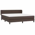 vidaXL Boxspring posteľ s matracom hnedá 180x200 cm umelá koža