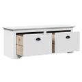 vidaXL Lavica do predsiene "BODO" Biela 114x40x45 cm