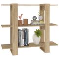 vidaXL Knižnica/deliaca stena dub sonoma 100x30x87 cm