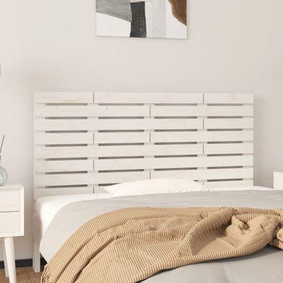 vidaXL Nástenné čelo postele biele 156x3x63 cm masívna borovica