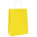 vidaXL Papierové tašky 50 ks s rúčkami žlté 26x12x35 cm