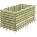 vidaXL Vyvýšený záhradný záhon 106x56x48 cm, impregnovaná borovica