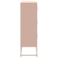 vidaXL Komoda ružová 68,5x38,5x123,5 cm oceľ