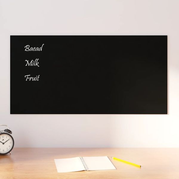 vidaXL Nástenná magnetická tabuľa čierna 80x40 cm tvrdené sklo