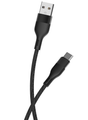 Maxlife MXUC-07 kábel USB - USB-C 1,0 m 3A čierny nylon