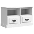 vidaXL TV skrinka biela 80x35x50 cm spracované drevo