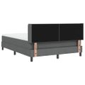 vidaXL Posteľ s pružinovým rámom Tmavo šedá 190 x 140 cm látka