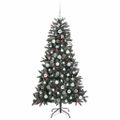 vidaXL Umelý vianočný stromček Zelená 180 cm PVC, plast a oceľ