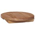 vidaXL Rastlinný stolík 3 ks Prírodná 29 x 29 x 3,5 cm