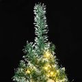 vidaXL Umelý vianočný stromček 300 LED, súprava gulí a sneh 210 cm