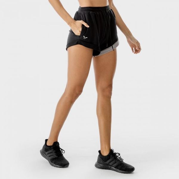 Dámske šortky Lab Black Titanium - SQUATWOLF, veľkosť M, 85% polyester, 15% elastane