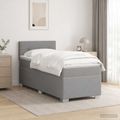 vidaXL Posteľ boxspring s matracom Svetlosivá 90 x 190cm Látka