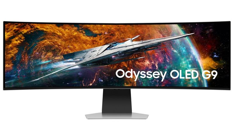 Samsung/LS49CG950SUXDU/49"/OLED/5120x1440/240Hz/0,03ms/Silver/2R OLED monitor, herní, prohnutý, 49", 5120×1440, 32:9, 240Hz, 0,03ms, 250cd/m2, DisplayPort, HDMI, Micro HDMI, 3× USB 3.0, Wi-Fi, B