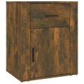 vidaXL Nočný stolík dymový dub 50x36x60 cm spracované drevo