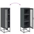 vidaXL Highboard Antracit 36x39x123 cm Oceľ valcovaná za studena