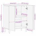 vidaXL Servírovacia skriňa Hnedá 60 x 33 x 75 cm Masívne mango drevo