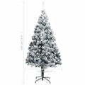 vidaXL Umelý vianočný stromček, zasnežený, zelený 180 cm, PVC