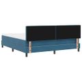 vidaXL Posteľ s pružinovým rámom Tmavomodrá 180 x 200 cm Zamat