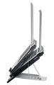 Neomounts NSLS085BLACK /Držák na notebook,tablet/na stůl/10-22"/nosn. 5kg/ 6 různých výškových poloh/skládací/stříbrný Podstavec, pro notebooky, 10"-22", nastavení úhlu, 6 poloh sklonu, stríbrný