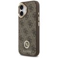 Guess 4G Strass Logo & Big Strap Metal Buttons MagSafe puzdro pre iPhone 17 hnedá