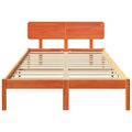 vidaXL Rám postele Včelí hnedý 135 x 190 cm Masívne borovicové drevo