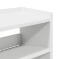 vidaXL Regál na topánky biely 80x25x100 cm spracované drevo