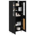 vidaXL Highboard 2 ks Čierny dub 69,5 x 34 x 180 cm Kompozitné drevo