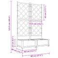 vidaXL Záhradný kvetináč 2 ks Sivá 80 x 40 x 125,5 cm PP