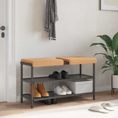 vidaXL Vankúš na lavičku 2 ks Sherpa látka Béžová Hĺbka 35 cm