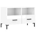 vidaXL TV skrinka lesklá biela 80x36x50 cm spracované drevo