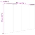 vidaXL Čelo postele lesklé biele 120x1,5x80 cm spracované drevo